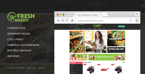 Leo Fresh Store - PrestaShop 1.7 Theme for Food & Restaurant