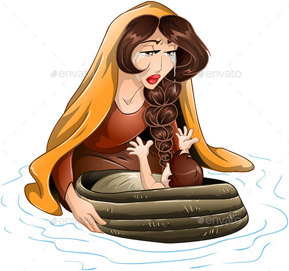 Moses Placed in Water by His Mother Jochebed