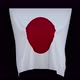 The piece of cloth falls with the flag of the State of Japan to cover the product - VideoHive Item for Sale