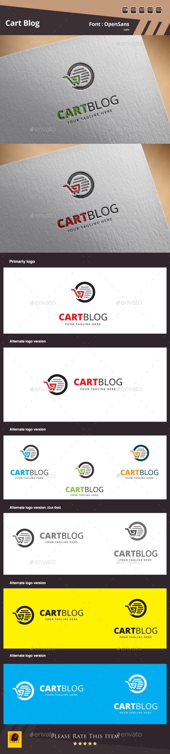 Cart Blog Logo Template