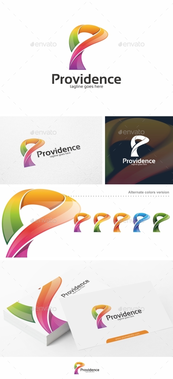 Colorful Letter P - Logo Template