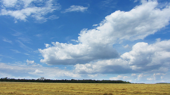 Clouds Moving Over Yellow Field