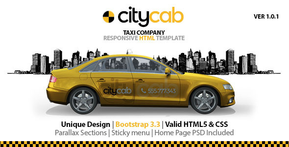 CityCab - Taxi Company Responsive HTML Template