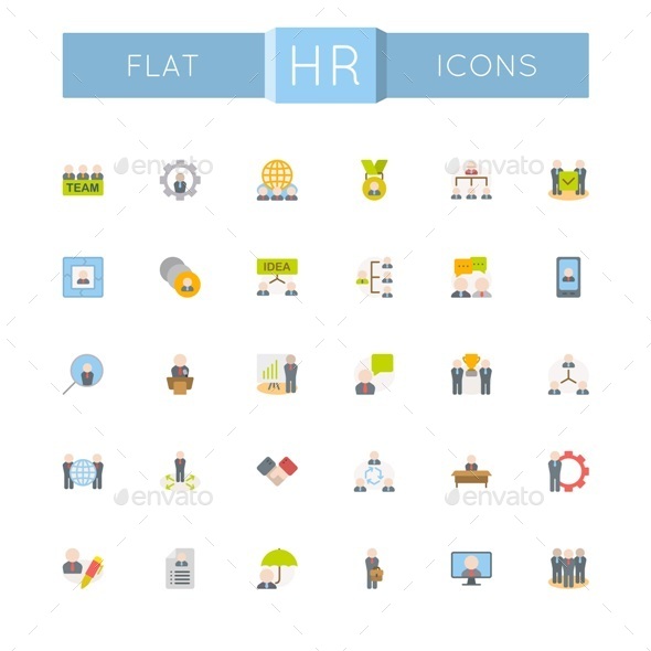 Vector Flat HR Icons