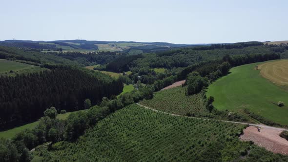 Belgian landscape near the Ourtalbrücke in the province of Liège