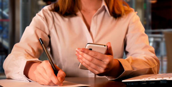 Girl Using Smartphone alt