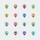 Vector Color Map Pins Mini Icons Set - GraphicRiver Item for Sale