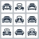 Vector Old Cars Icons Set - Front View - GraphicRiver Item for Sale