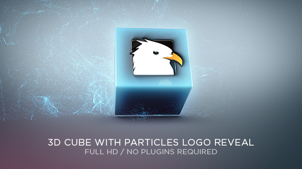 3d Cube With Particles Logo Reveal