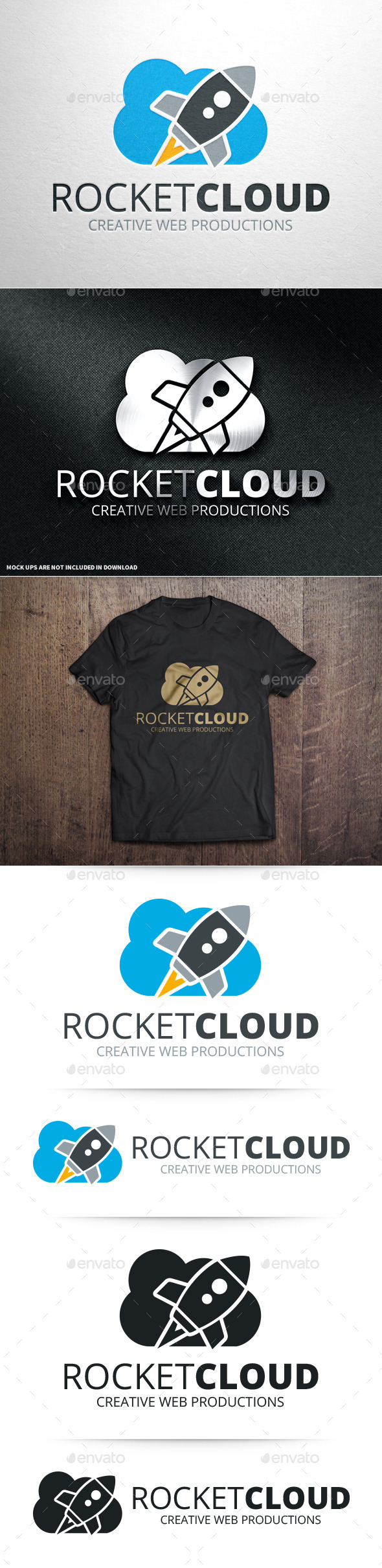Rocket Cloud Logo Template
