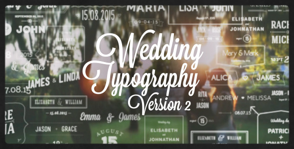 Wedding Typography Titles – Version 2