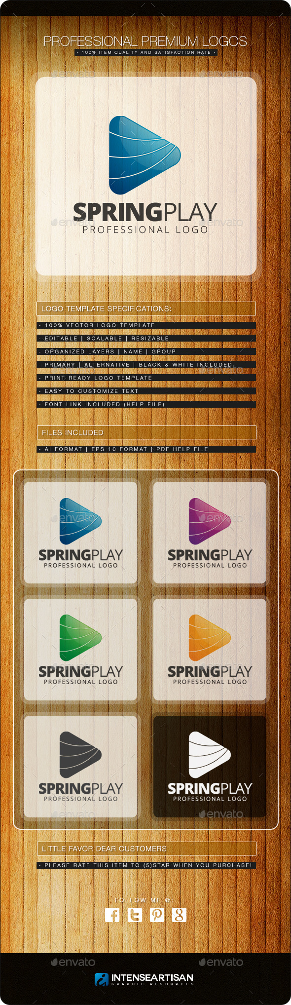 Spring Play Logo Template