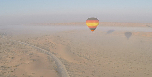 Flying over Desert Road