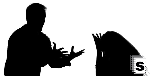 Man And Woman Silhouettes Arguing
