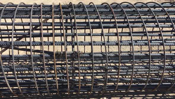Bridge Construction Under Performing The Steel Reinforcement Of Piling Work alt