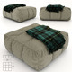 Pouf and plaid - 3DOcean Item for Sale