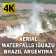 Aerial Waterfalls Iguazu Brazil Argentina  - VideoHive Item for Sale