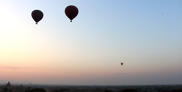 Hot Air Balloons in the Air