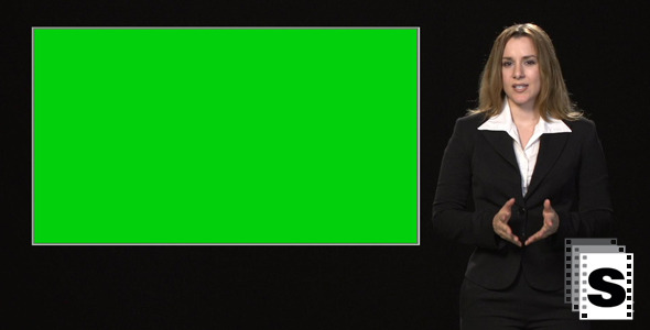 Businesswoman Presentation With Green Screen