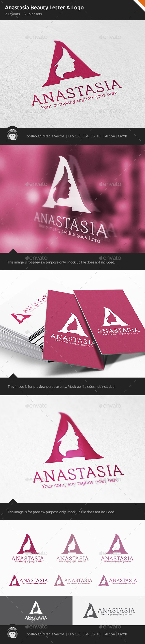 Anastasia Woman Letter A Logo