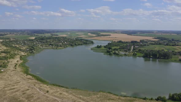 View Of The River In Nature From Above