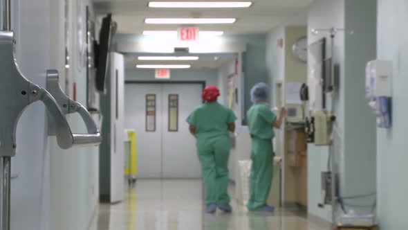 Busy Hospital Hallway (1 Of 3)