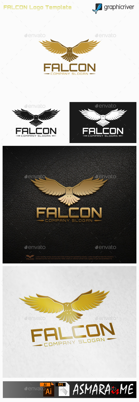 Falcon Logo Graphics Designs Templates From Graphicriver