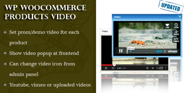 Woocommerce Products Video