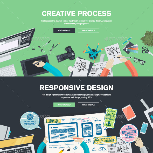 Flat Design Concepts for Graphic and Web Design