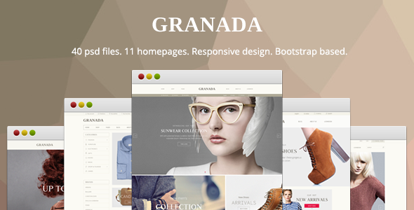 Granada - Responsive eCommerce PSD Template