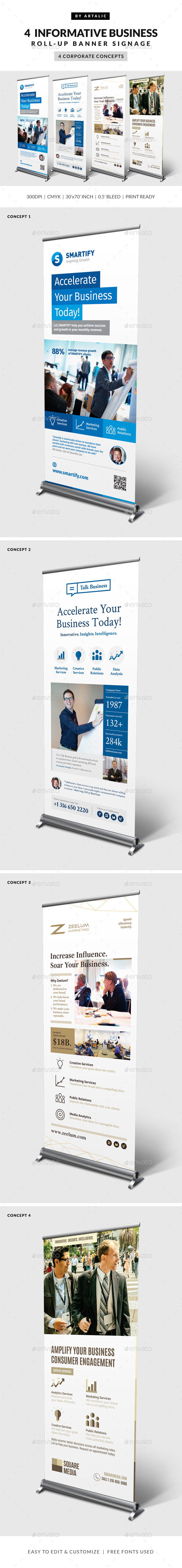 Roll Up Banner Graphics Designs Templates From Graphicriver