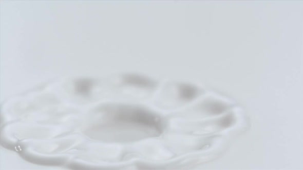 Close-up milk drop milk, Slow Motion