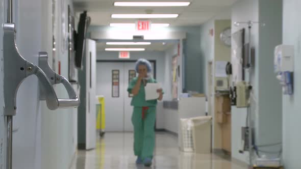 Busy Hospital Hallway (2 Of 3)