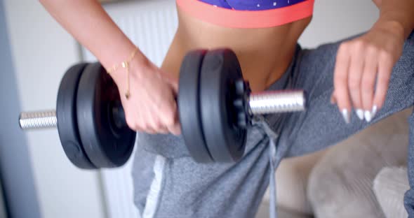 Woman Working Out With Weights 1