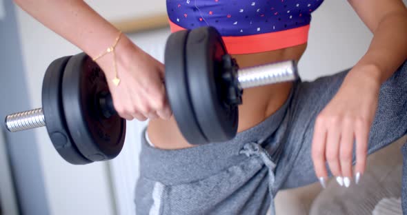 Woman Working Out With Weights 2