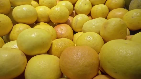 Pile Of Organic Fresh Ripe Grapefruit