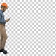 Contractor engineer inspecting construction, Alpha Channel - VideoHive Item for Sale