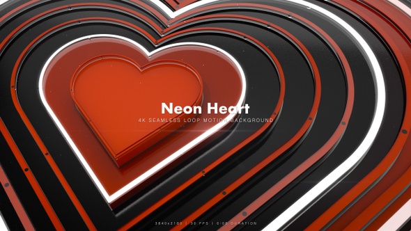 Neon Heart Glitter