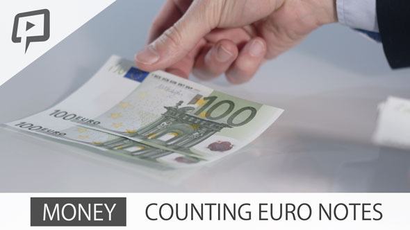 Money counting 100 Euro Notes