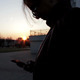 Woman Using Smartphone on Sunset - VideoHive Item for Sale