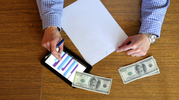 Businessman Counting Money