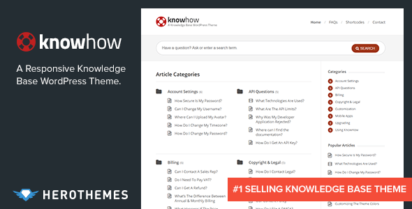 KnowHow – A Knowledge Base WordPress Theme