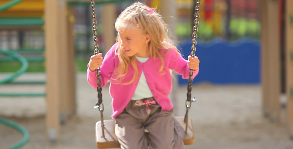 Girl on swing 