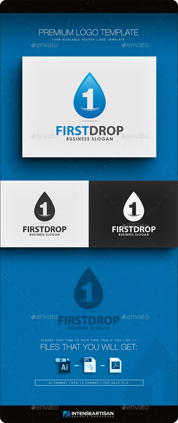 First Drop Logo Template