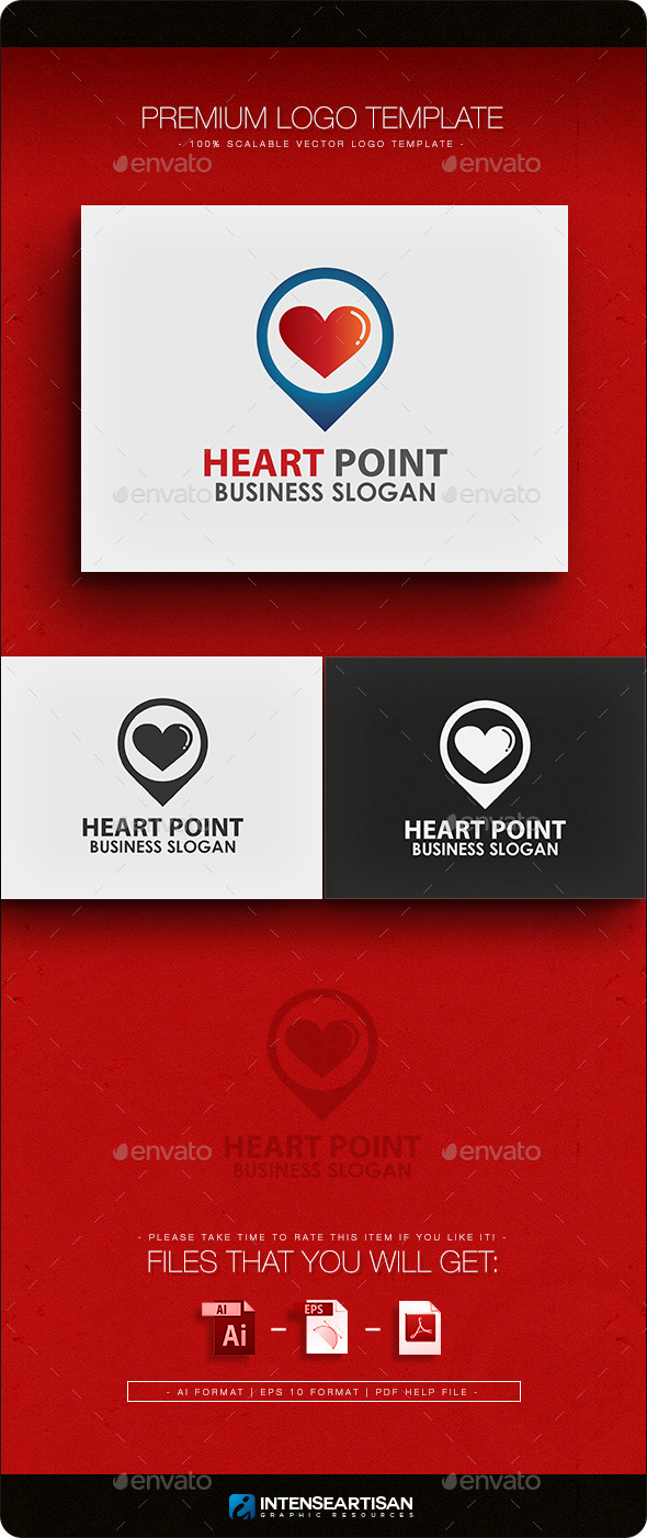 Heart Point Logo Template