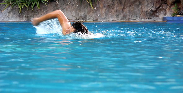 Man Swimming in the Pool 6