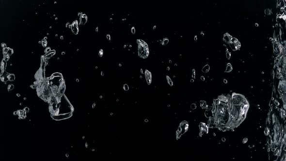 Bubbles rising in water, Slow Motion