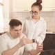 Married Couple Use Their Own Laptop for Developing Business They are at Freelance - VideoHive Item for Sale