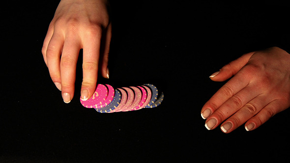 Female Hands Mixed Poker Chips alt