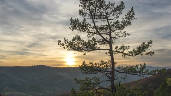 Sunset in the Carpathians Timelapse